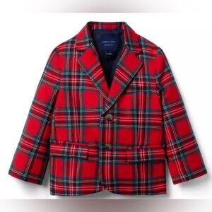 Janie and Jack Red Plaid Blazer for Kids